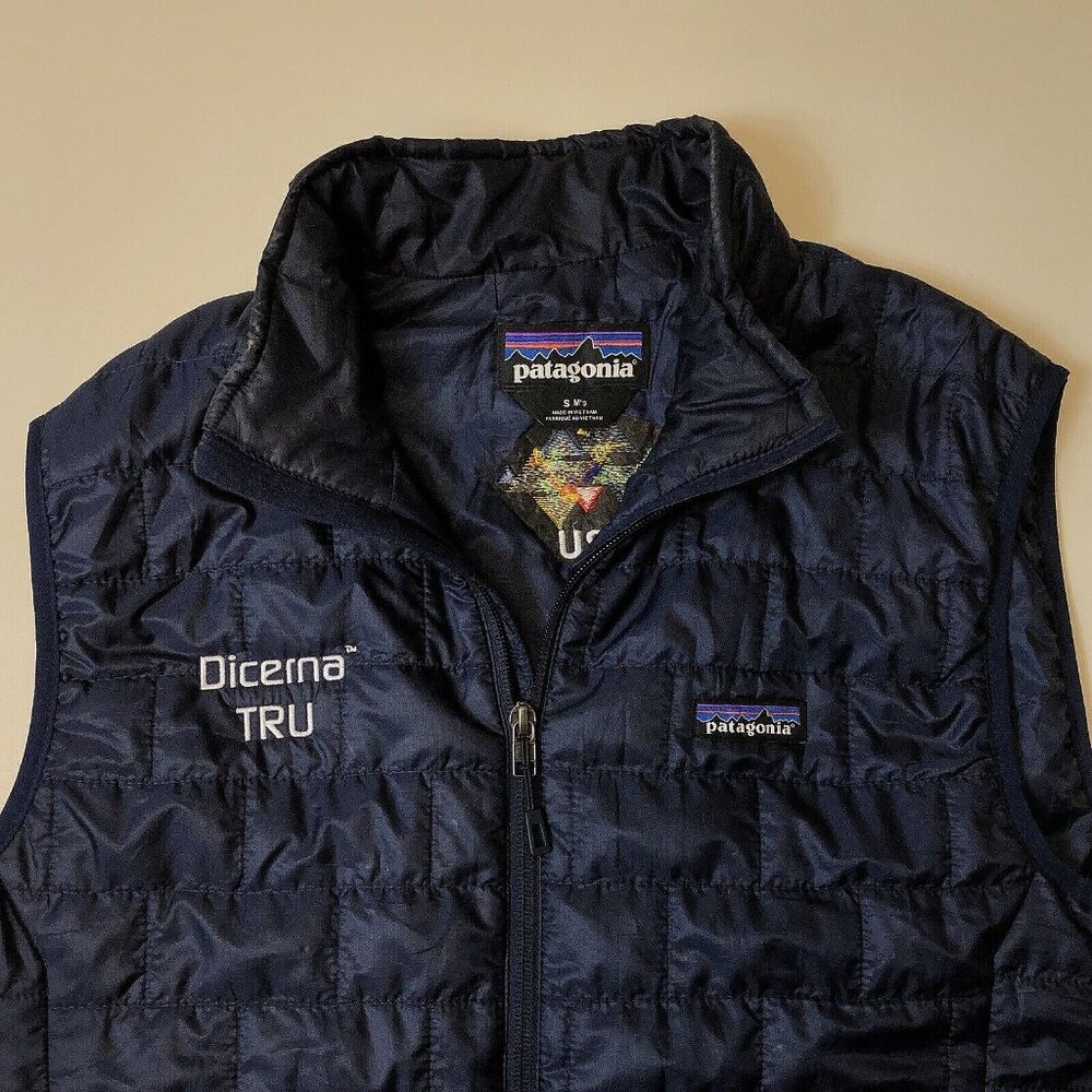 Patagonia Mens Nano Puff Zip Promo Vest Big Sur Blue Size Small Outdoor Travel - Picture 3 of 11